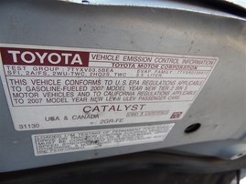 2007 TOYOTA AVALON XLS SILVER 3.5 AT Z19759